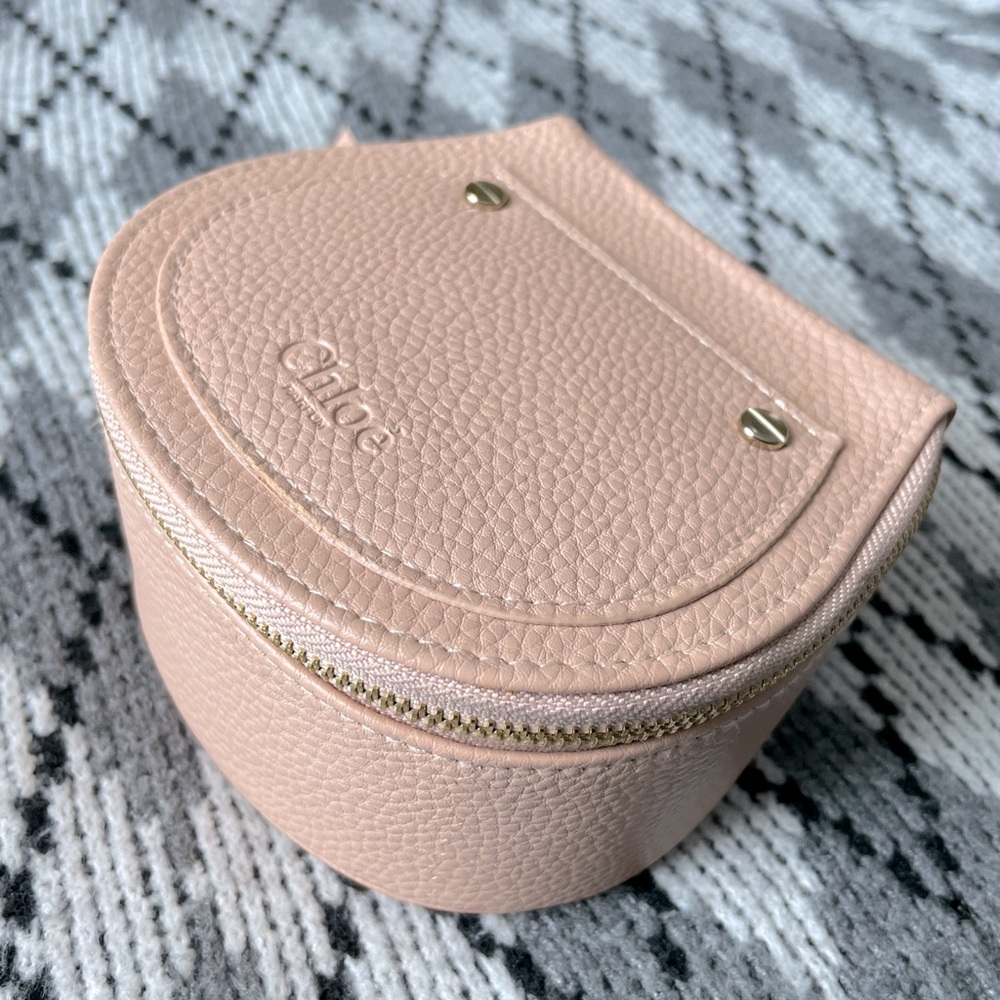 Small Chloé make up or jewelry leather bag